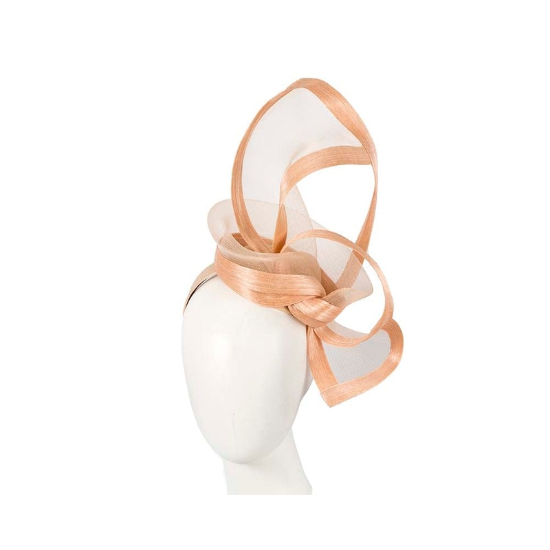 Nude edgy racing fascinator by Fillies Collection