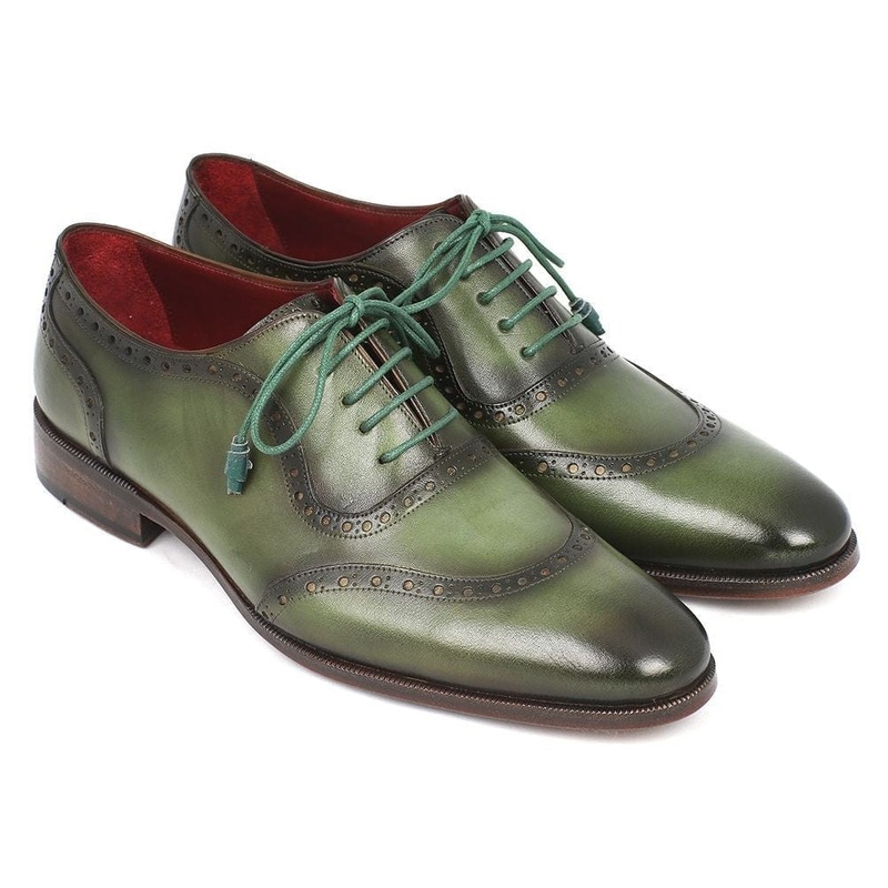 Paul Parkman Men’s Green Calfskin Oxfords (ID#K78-GRN)