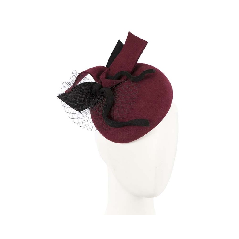 Wine winter felt pillbox