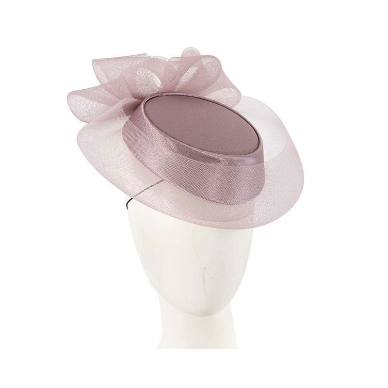 Mauve Pillbox Mother of the Bride custom made hat