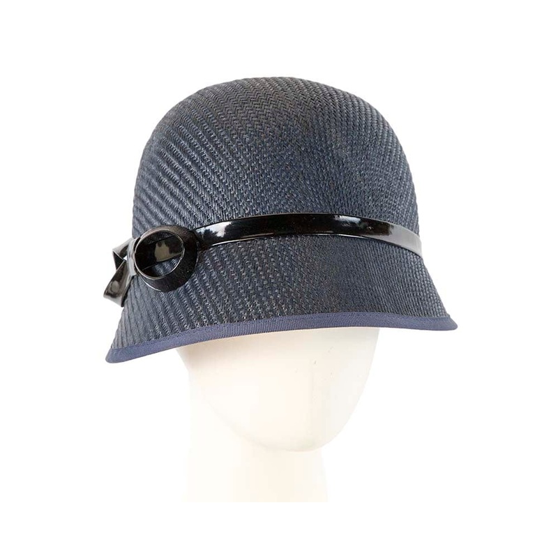 Navy ladies fashion cloche hat by Max Alexander