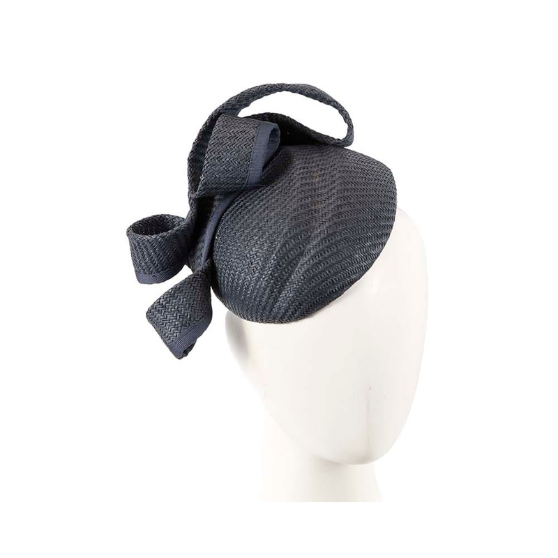 Navy pillbox fascinator by Max Alexander