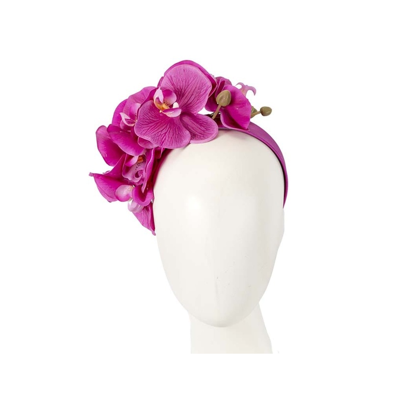 Bespoke fuchsia orchid flower headband by Fillies Collection