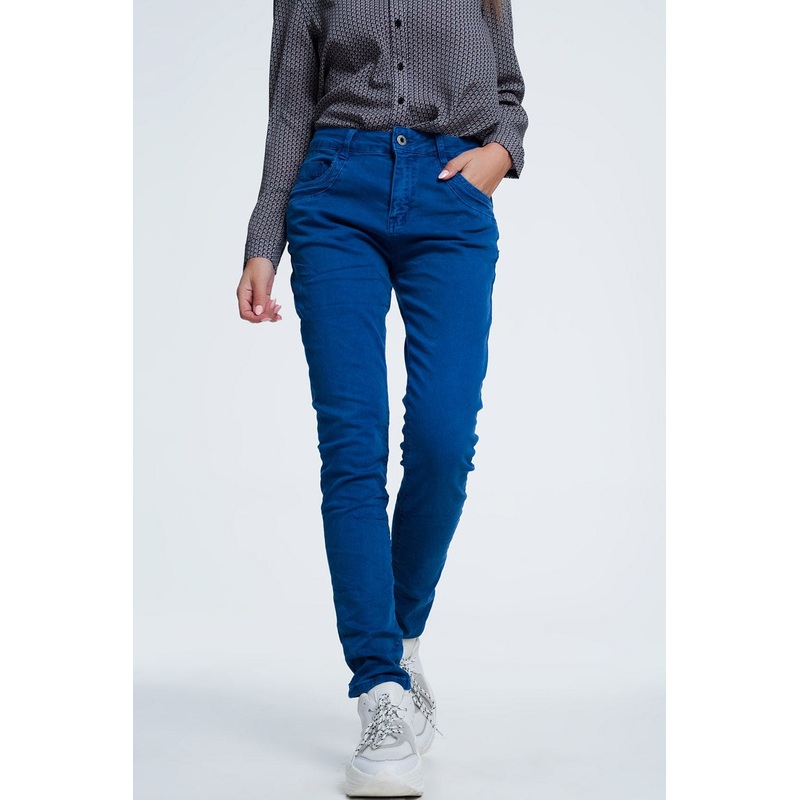 Drop Crotch Skinny Jean In Blue