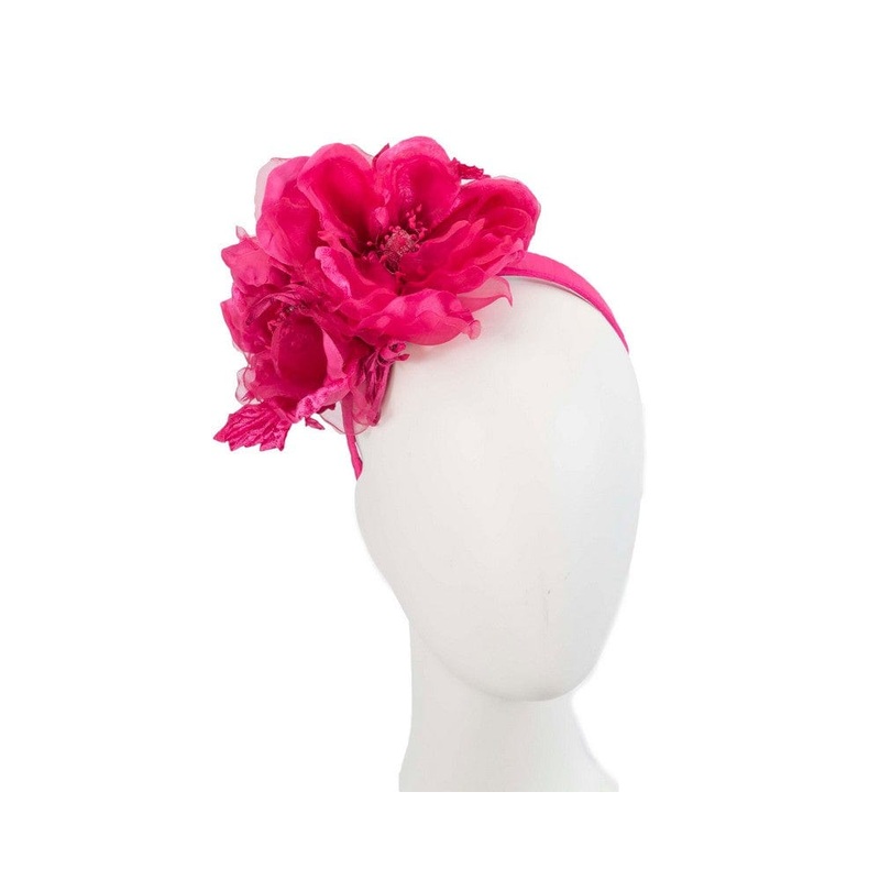 Fuchsia flower fascinator by Fillies Collection