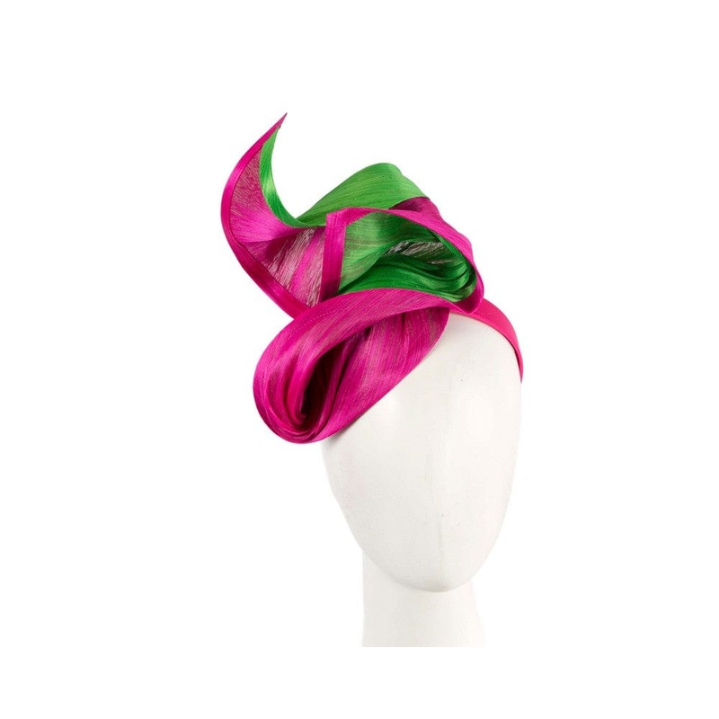 Fuchsia & Lime designers racing fascinator