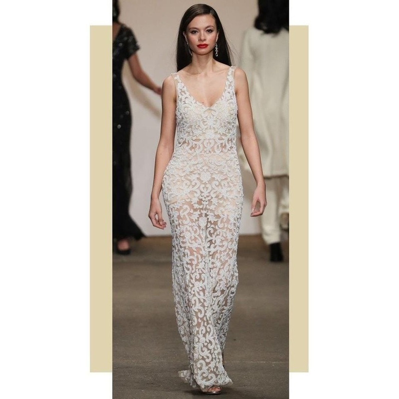 Lavanya Coodly Valerie Hand-Beaded Women’s Gown in Ivory Against a Nude Background