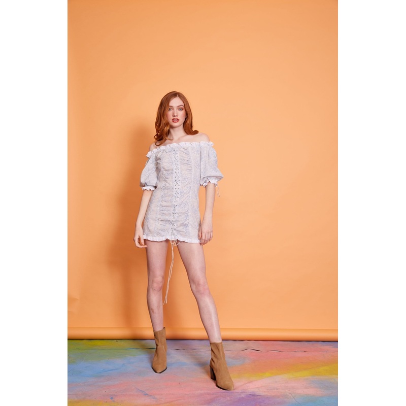 Lavanya Coodly Women’s Pale Blue Cotton Tamara Mini Dress