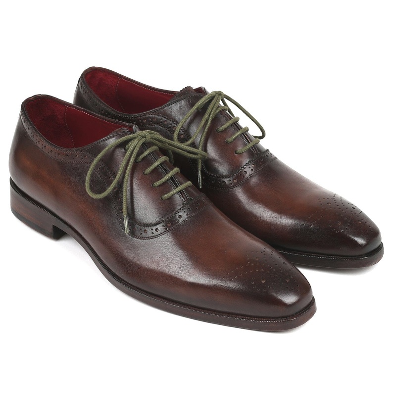 Paul Parkman Men’s Brown Medallion Toe Oxfords (ID#FS78BW)