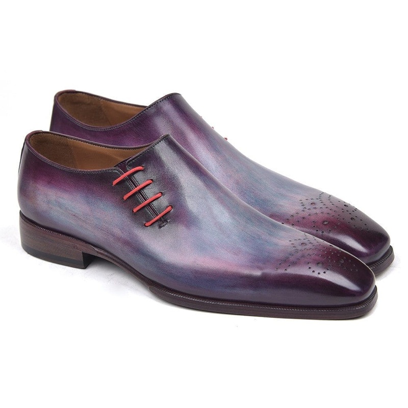 Paul Parkman Side Lace Oxfords Purple (ID#901F89)