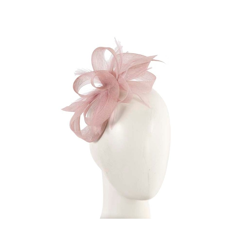 Custom made dusty pink fascinator by Cupids Millinery