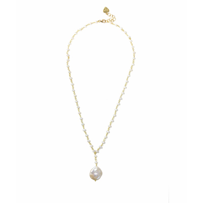 Gena Myint Keshi Pearl Drop Necklace