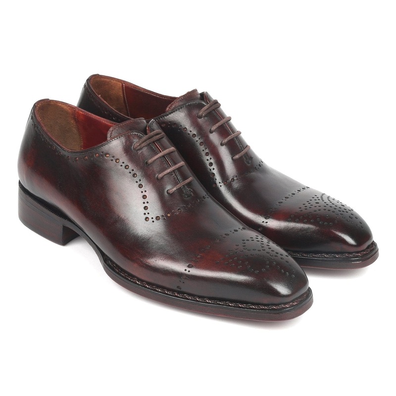 Paul Parkman Dark Bordeaux Goodyear Welted Oxfords (ID#56BRD83)