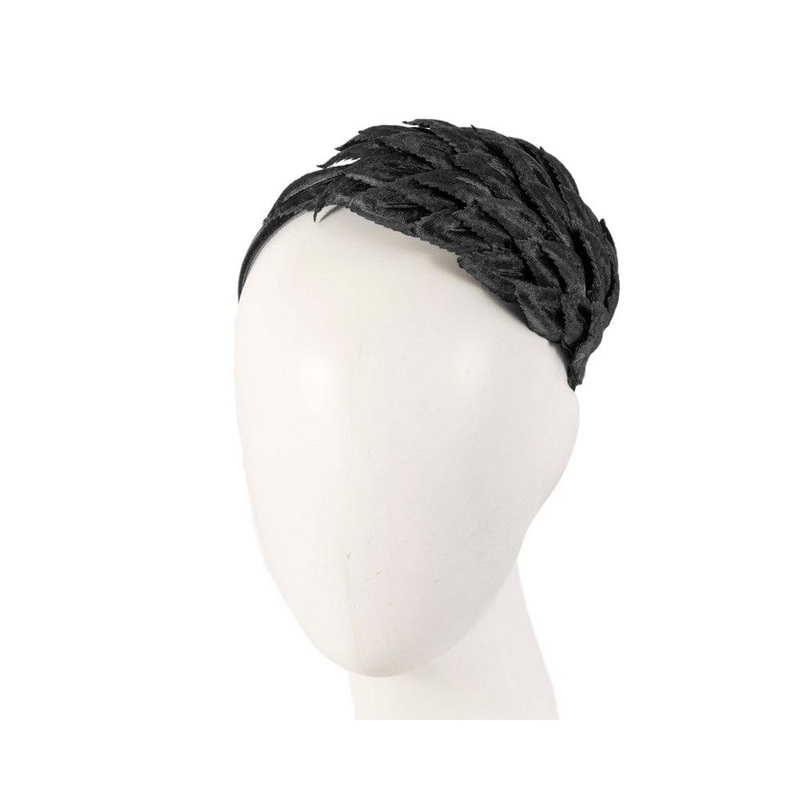 Petite black fascinator headband by Max Alexander