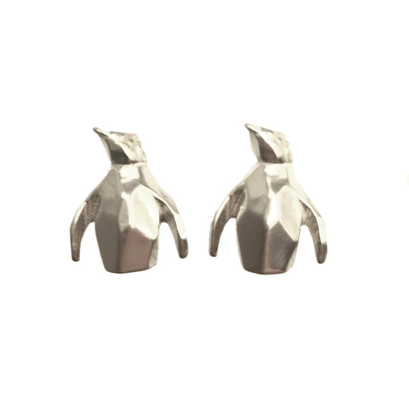 Fearless! Penguin Geometric Stud Earring