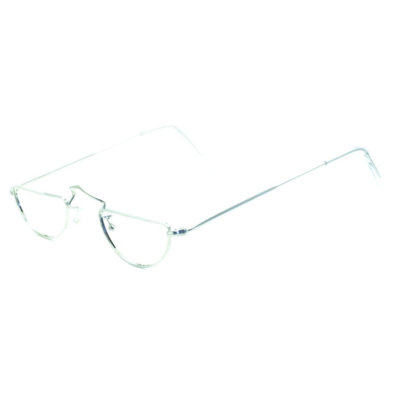 B.O.I.C. London Line 10KT GF Rhodium Half Eye 42x22mm FRAMES RX Optical Glasses