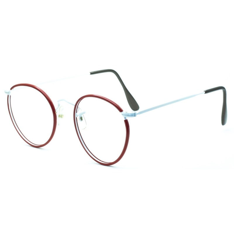 B.O.I.C. (SAVILE ROW) Red/White 49mm FRAMES RX Optical Eyeglasses Glasses – NOS