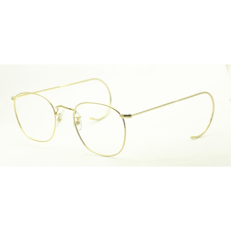 SAVILE ROW ENGLAND Gold 49x20mm PANTO Quadra RX Optical Eyeglasses FramesGlasses