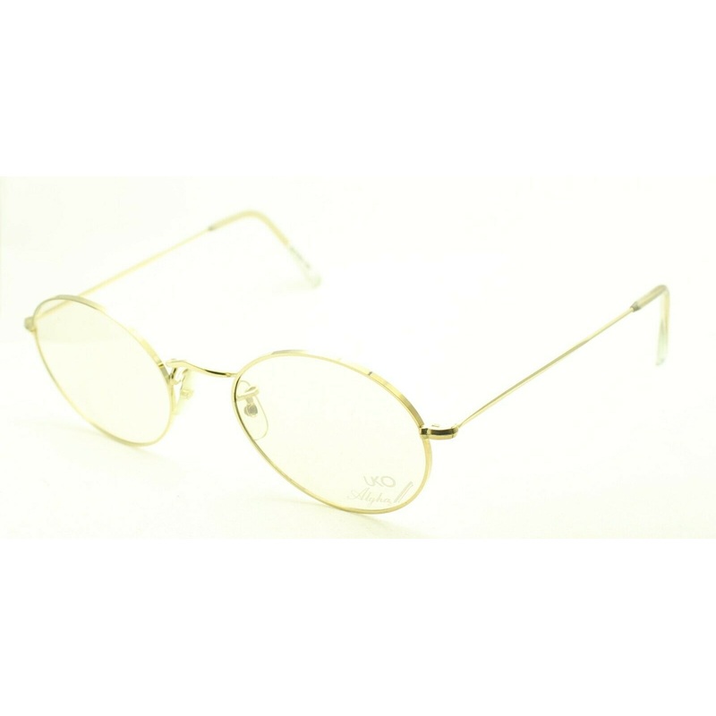 ALGHA London Line (SAVILE ROW) Gold Oval 54x22mm FRAMES RX Optical Glasses – NOS
