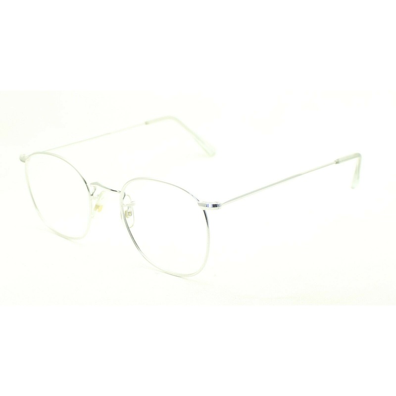 SAVILE ROW ENGLAND 14KT GF Rhodium Quadra 50x20mm FRAMES RX Optical Glasses New