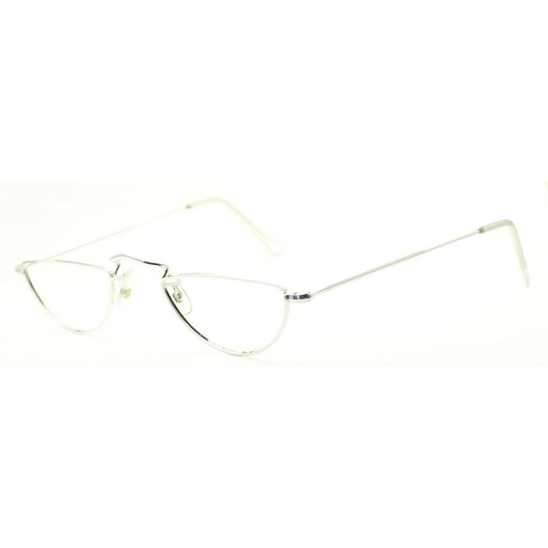 ALGHA (SAVILE ROW) 14KT GF Rhodium Half Eye 48x24mm FRAMES RX Optical Glasses