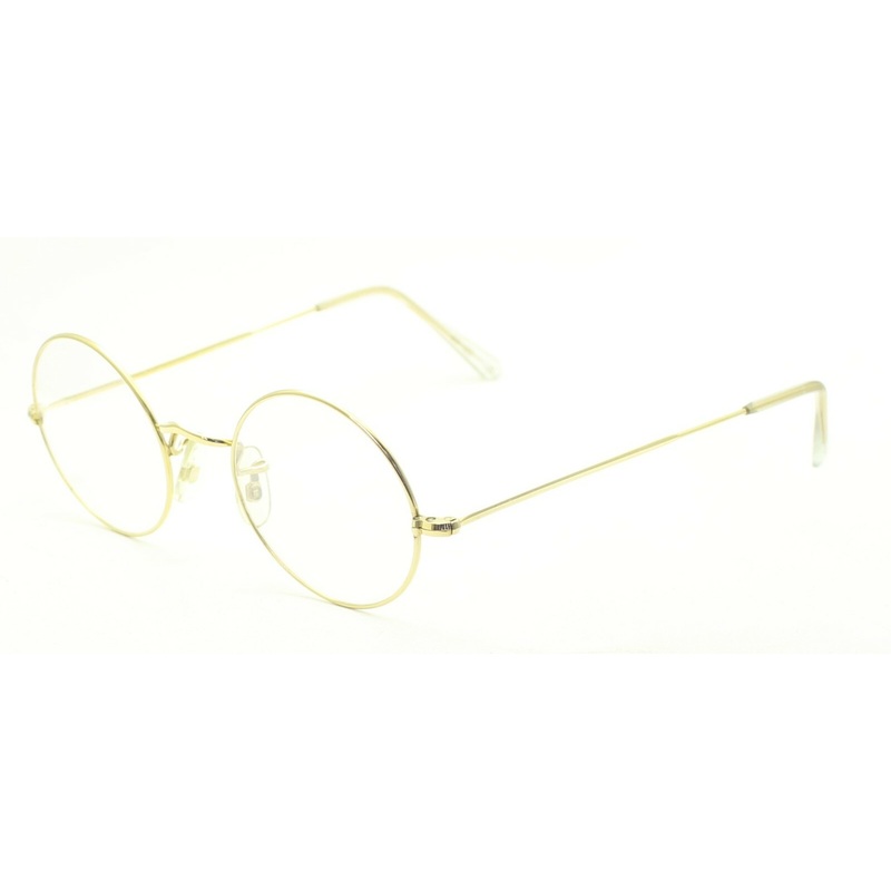ALGHA (SAVILE ROW) Gold 42x20mm Round Eyewear FRAMES Eyeglasses Optical Glasses