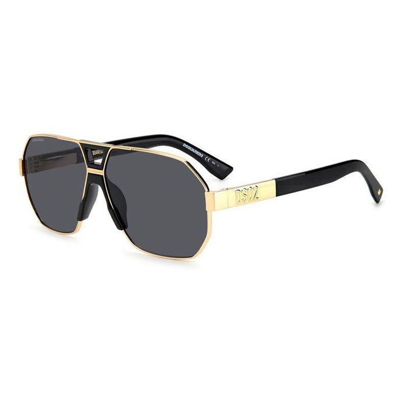 DSquared2 Eyewear D20028S RHLIR(Gold Black/Grey Lenses) 63-12-140