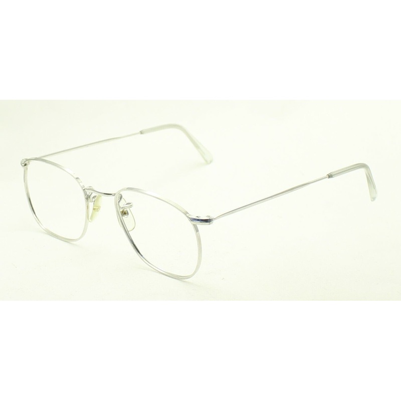 ALGHA (SAVILE ROW) 14KT GF Rhodium Quadra 52x18mm FRAMES RX Optical Glasses New