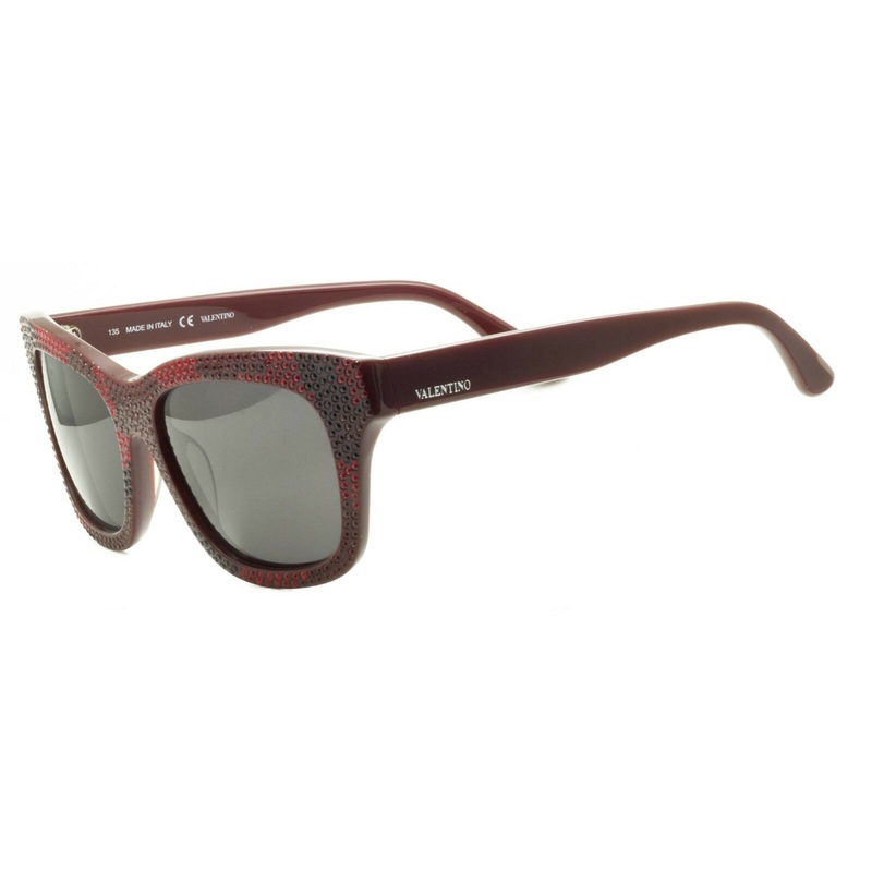 VALENTINO V 690SR 638 Crystal Camouflage Red Sunglasses Shades Glasses Italy New