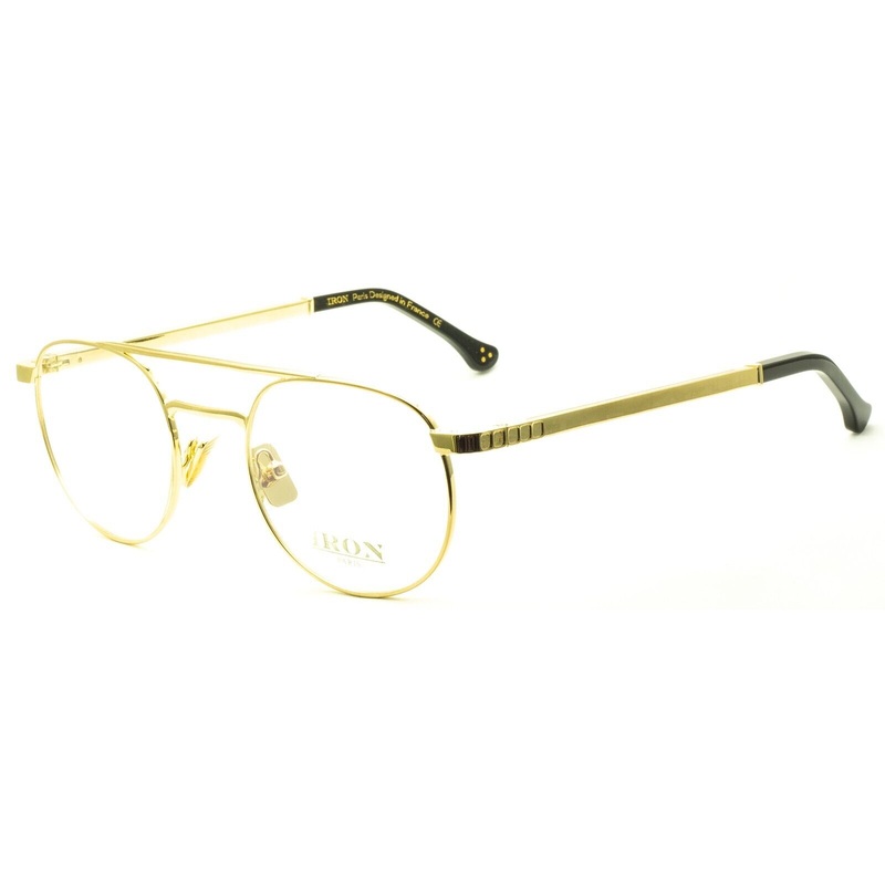 IRON PARIS IR020 ACGLD 49mm RX Optical Glasses Eyewear Frames Eyeglasses – New