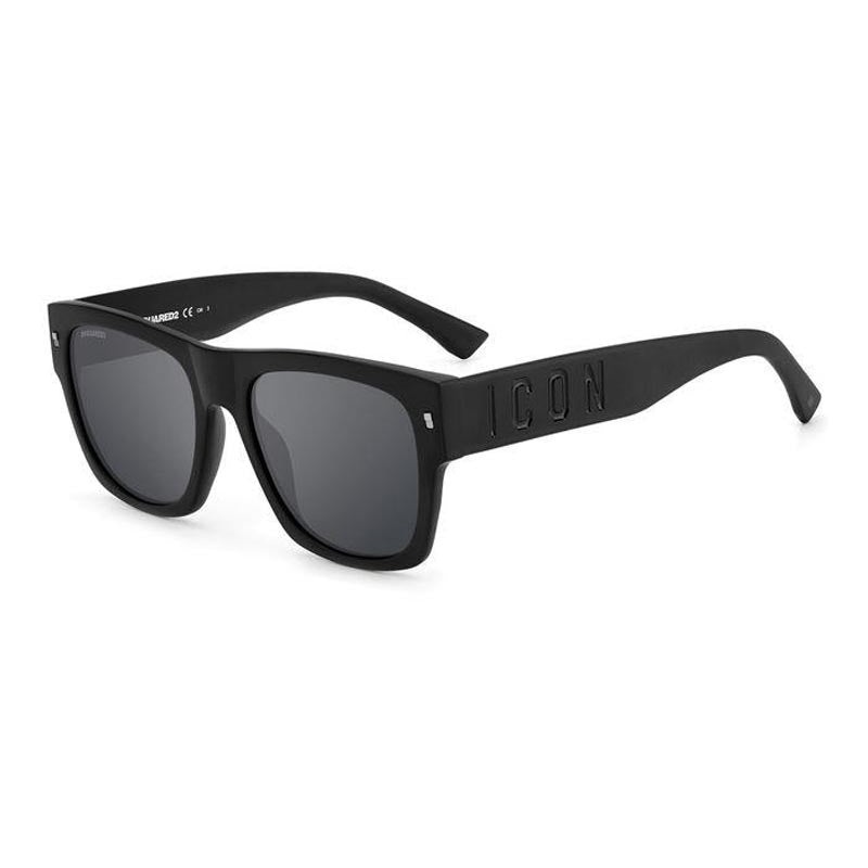 DSquared2 Eyewear ICON0004S 003T4(Matte Black/Dark Grey Mirror Lenses) 55-19-145