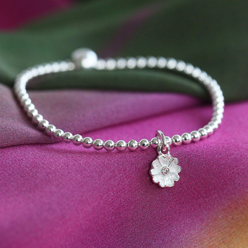 Primula Scotica Stretch Bracelet in Crystal Enamel