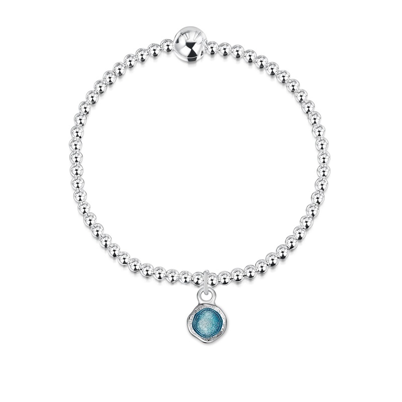 Lunar Stretch Bracelet in Lichen Enamel