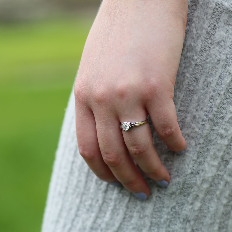 Celtic Twist 0.40ct Diamond Solitaire Ring in Platinum