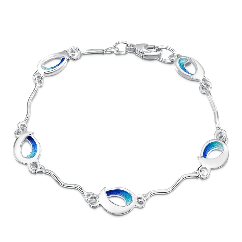 Sea & Surf Bracelet in Ocean Hue Enamel