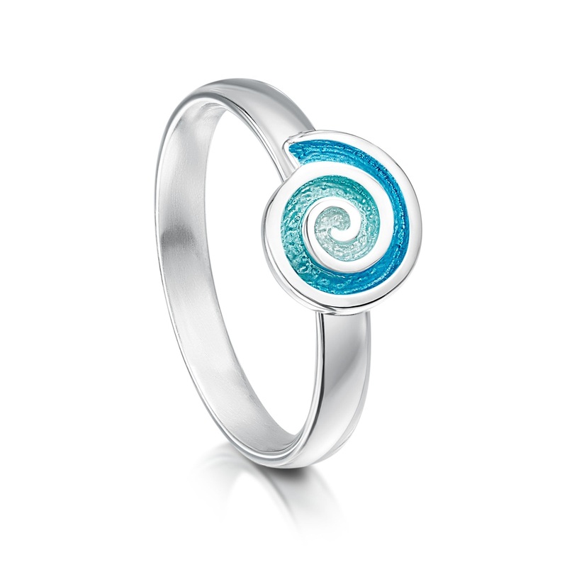Skara Spiral Enamel Ring