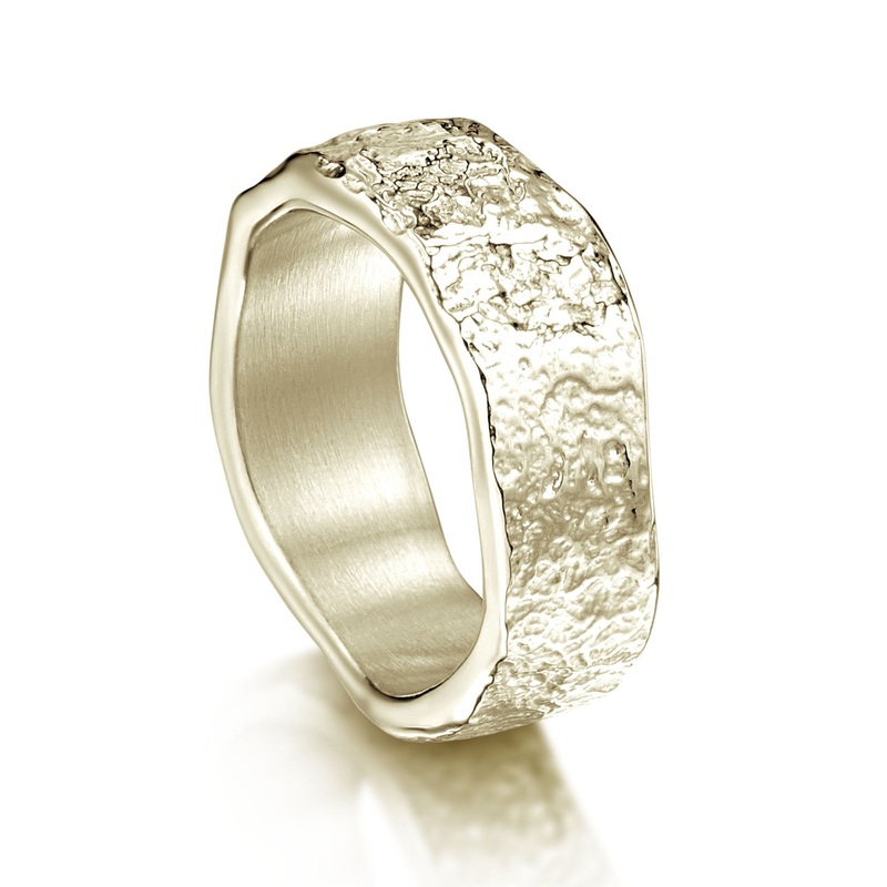 Matrix Texture Band in 18ct White Gold