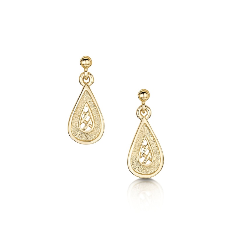 Tidal Treasures Small Drop Earrings in 9ct Yellow Gold