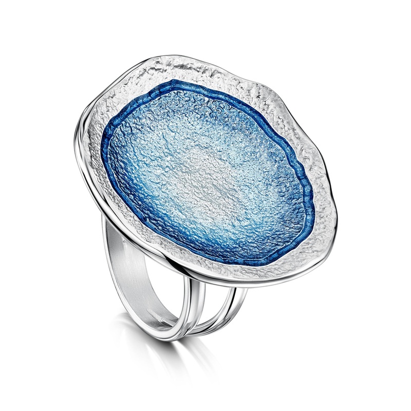 Lunar Dress Ring in Lunar Blue Enamel