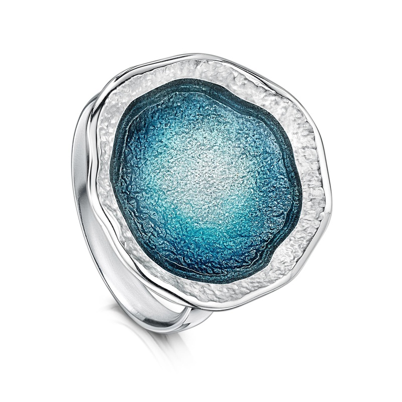 Lunar Ring in Lichen Enamel