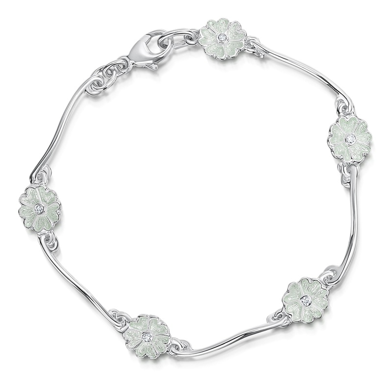 Primula Scotica 5-flower Cubic Zirconia Bracelet in Crystal