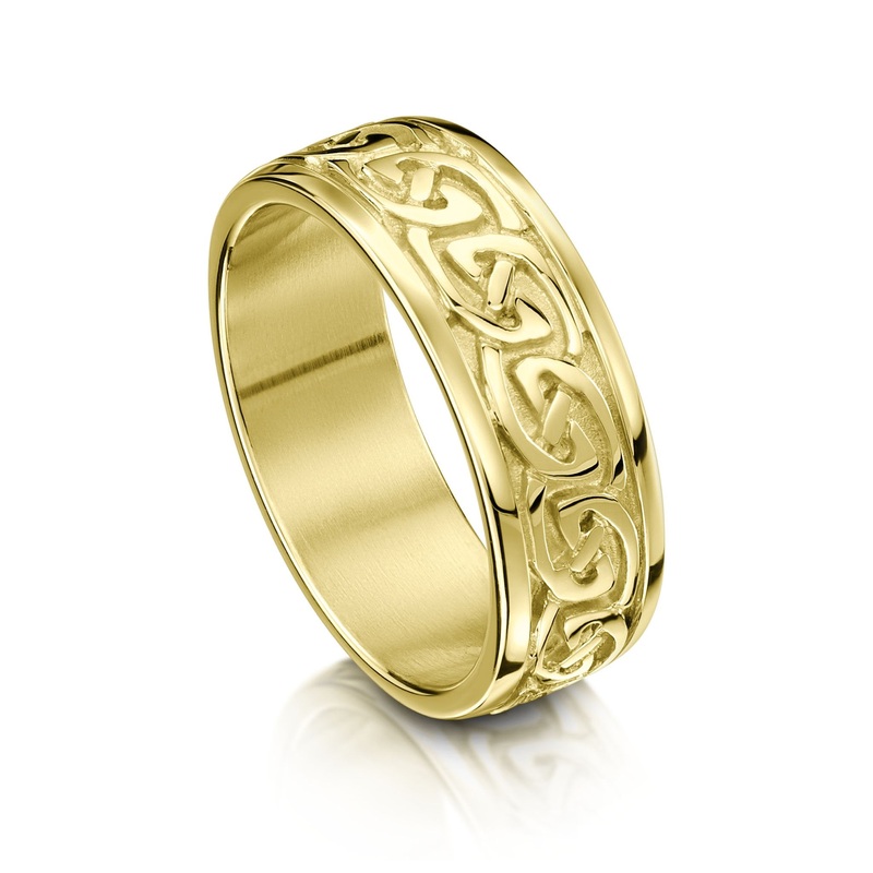 Celtic Knotwork Ring in 18ct Yellow Gold