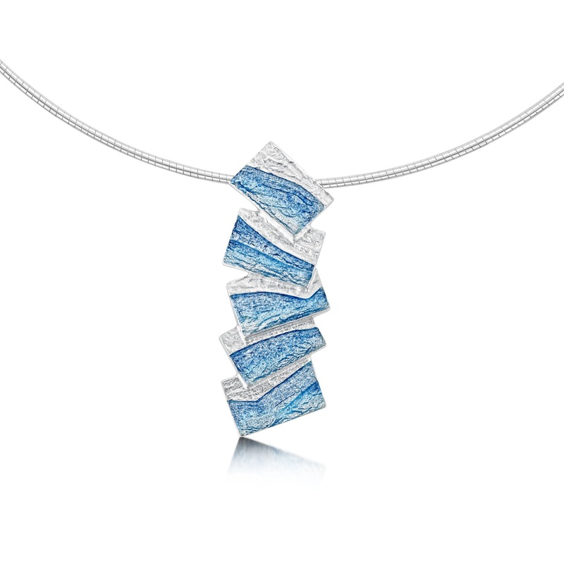 Flagstone Necklace in Slate Enamel