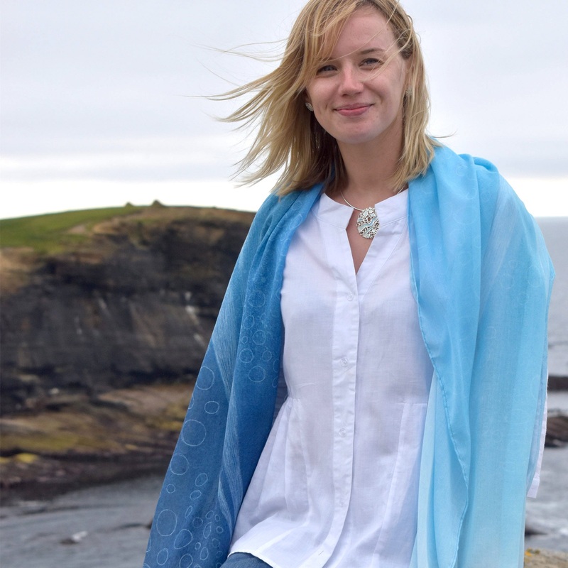 Arctic Stream Silk Scarf