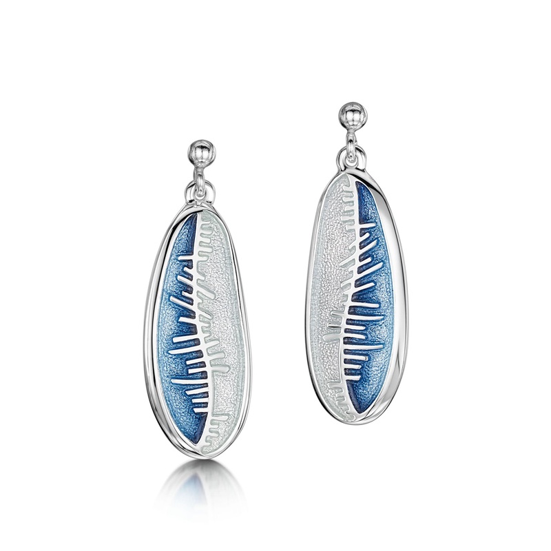 Skyran Dress Drop Earrings in Twilight Enamel