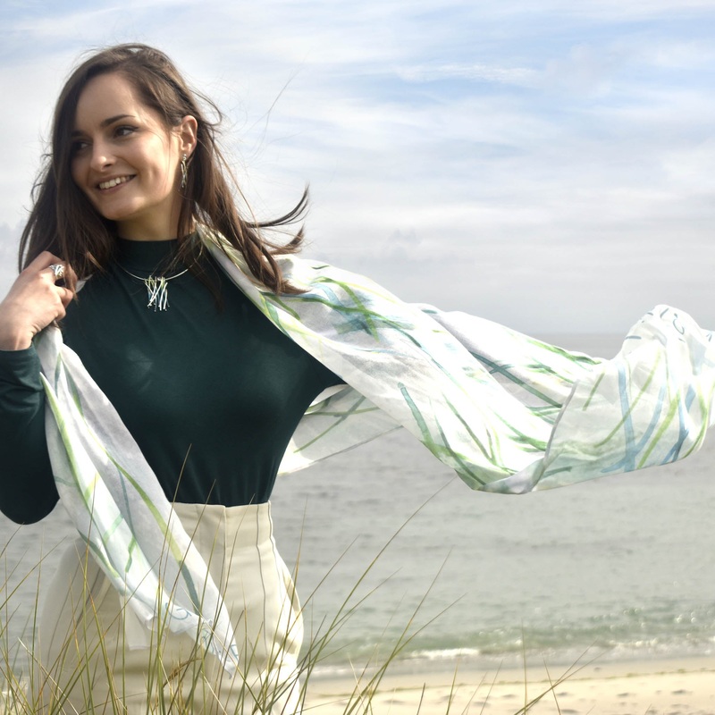 Wild Grasses Silk Scarf