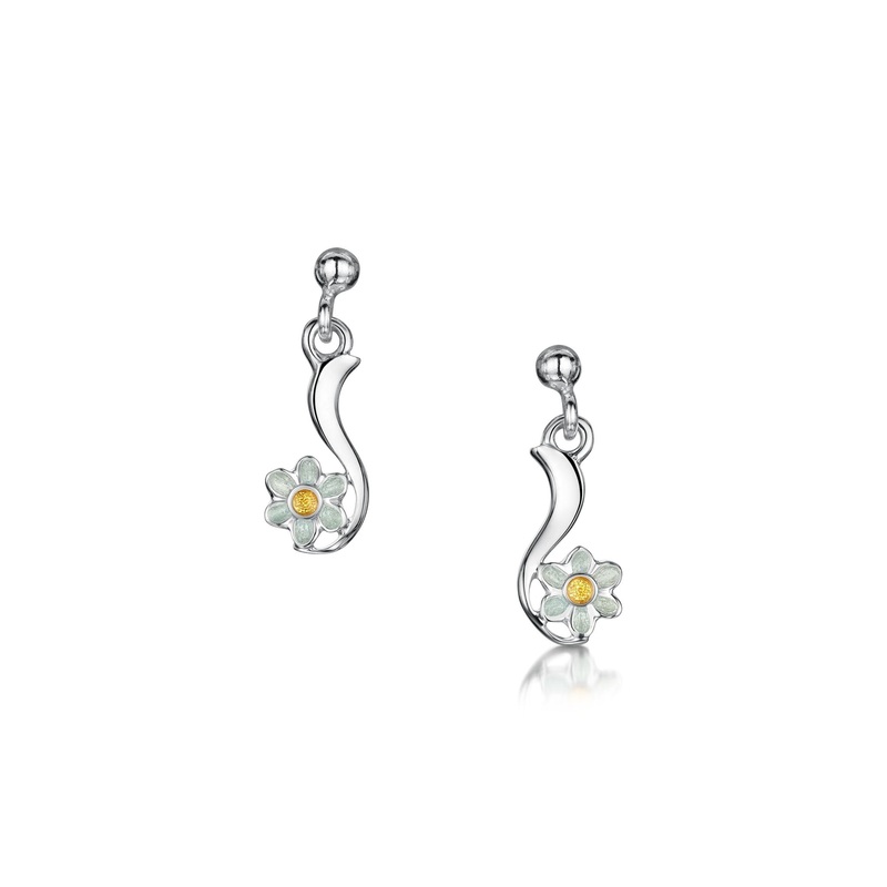 Daisies at Dawn Petite Enamel Drop Earrings