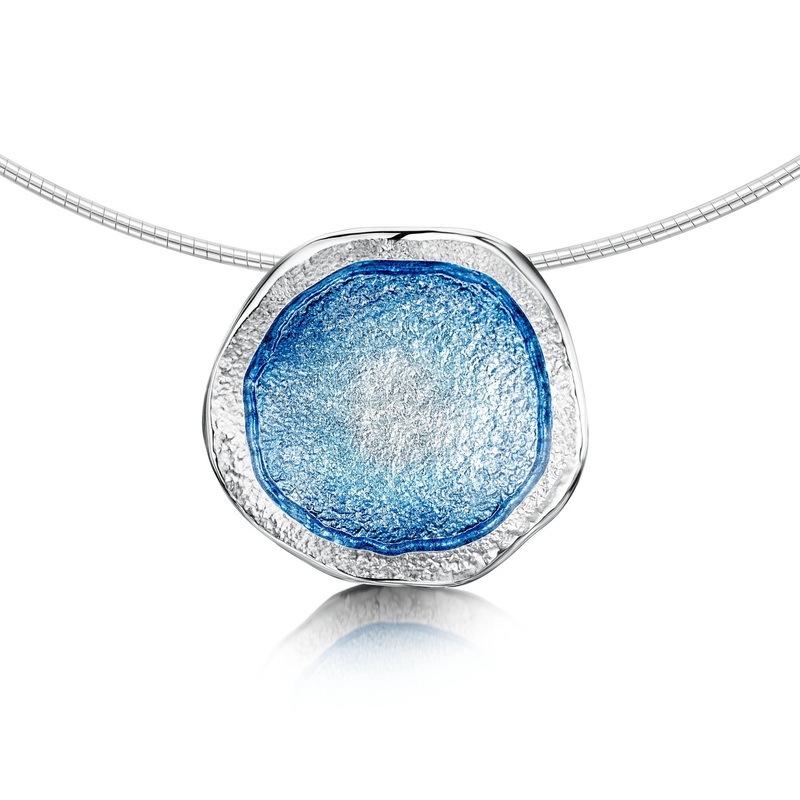Lunar Dress Necklace in Lunar Blue Enamel