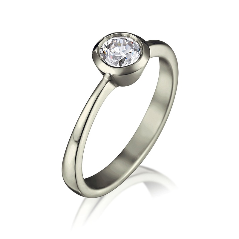 Contemporary 0.50ct Solitaire Diamond Ring in Platinum