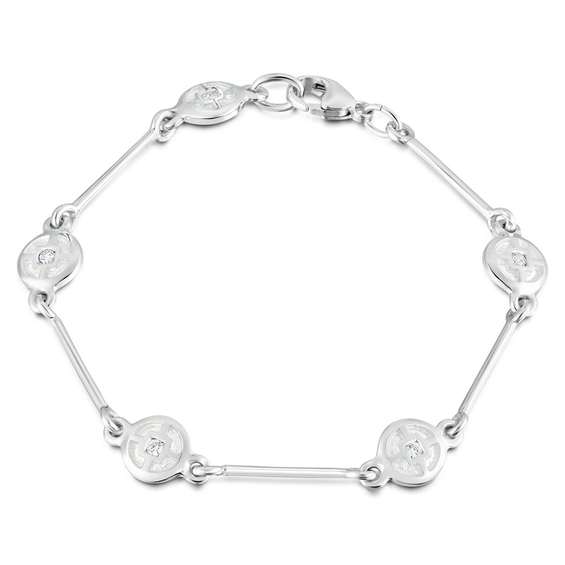 Mine Howe 5-link CZ Bracelet in Crystal Enamel